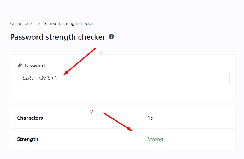 How to check your password strength using our tool