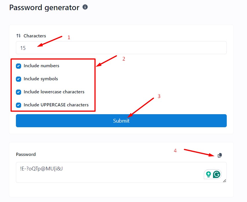 How to generate a strong random password