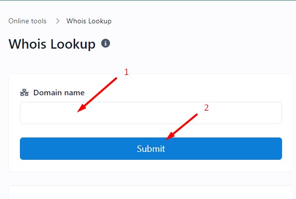 How to use whois lookup tool