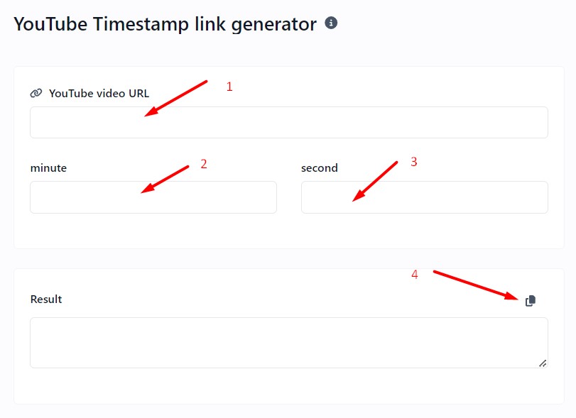 How to generate YouTube timestamp link with our tool